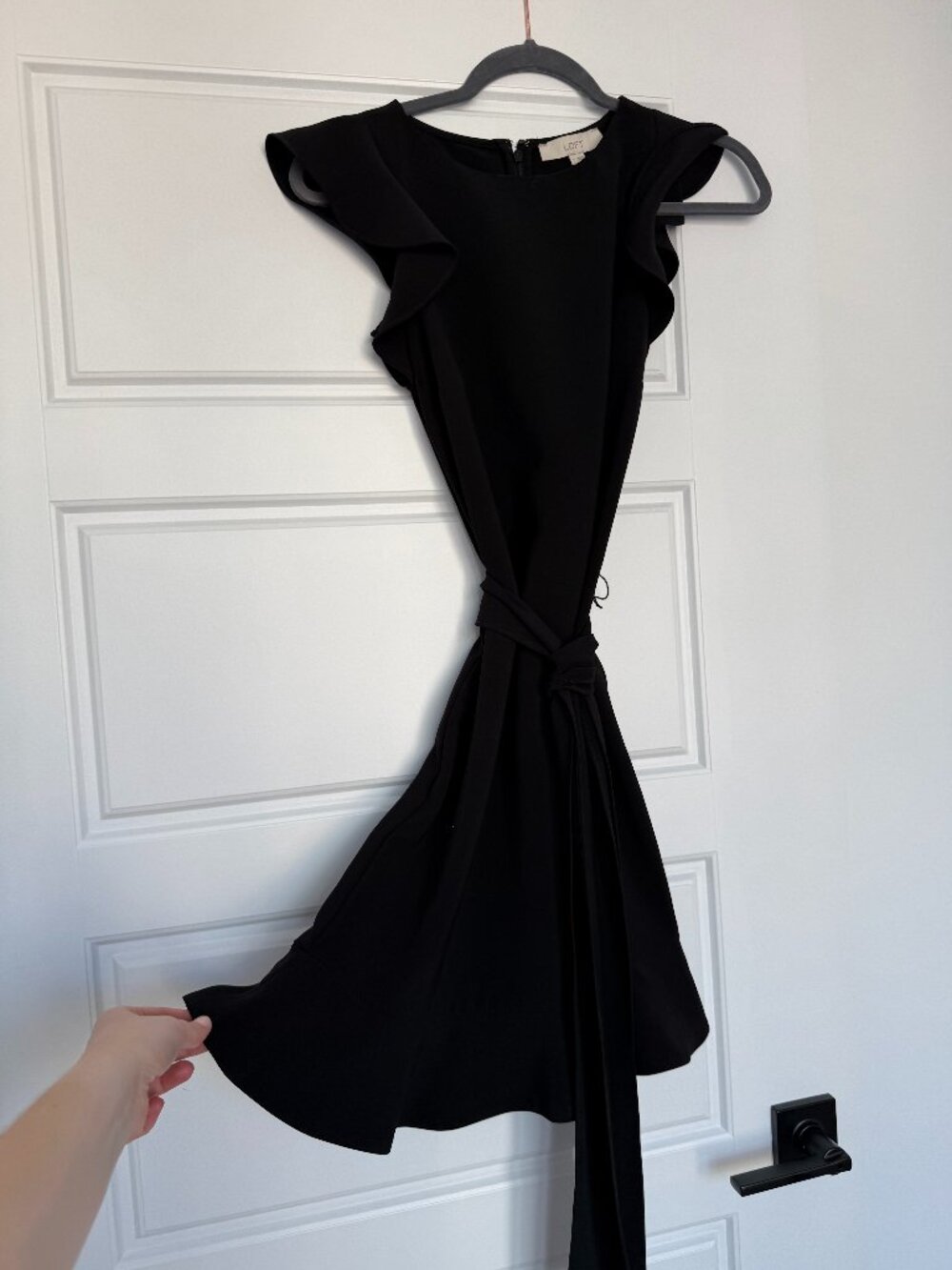 LOFT Dress with Belt in Black